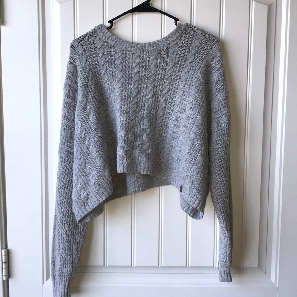 Grey cropped sweater